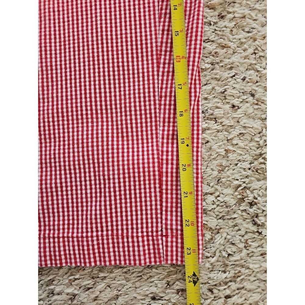 Vintage Sag Harbor Womens Red Gingham Cropped Pants 18 Cotton Country Picnic - Picture 9 of 13